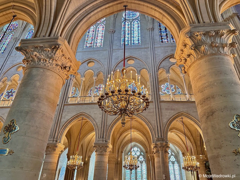 Wnętrze Katedry Notre Dame de Paris