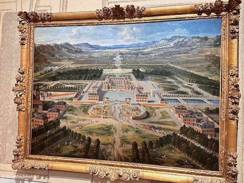 Widok na Pałac w Wersalu / przedstawienie na obrazie