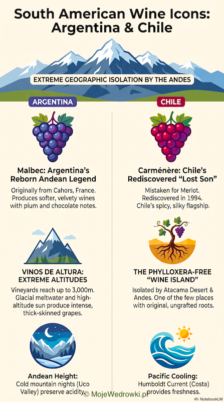 Porównanie win Chile i Argentyna