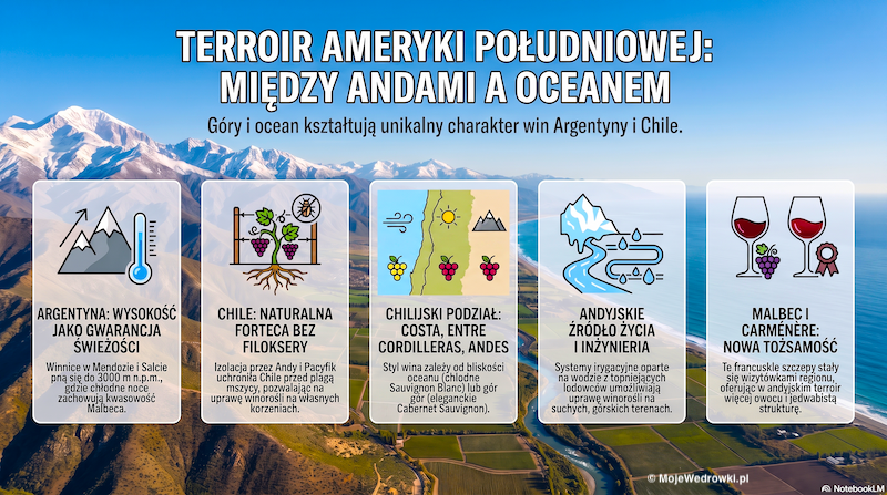 Charakterystyka terroir win z Ameryki Południowej.