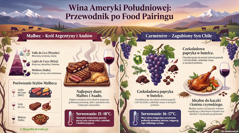 Wina Ameryki Południowej - przewodnik po food pairingu